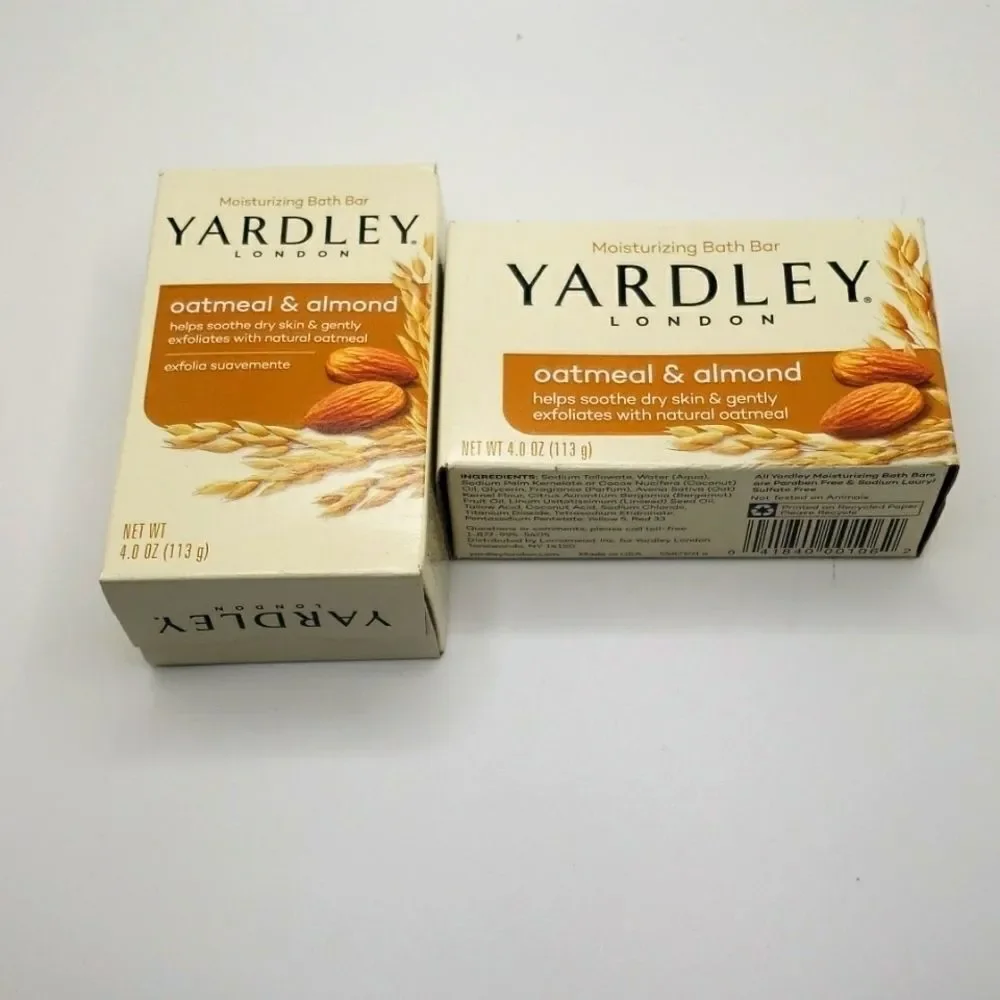 Yardley soap bars oatmeal and almond cleansing calming bar soap bundle